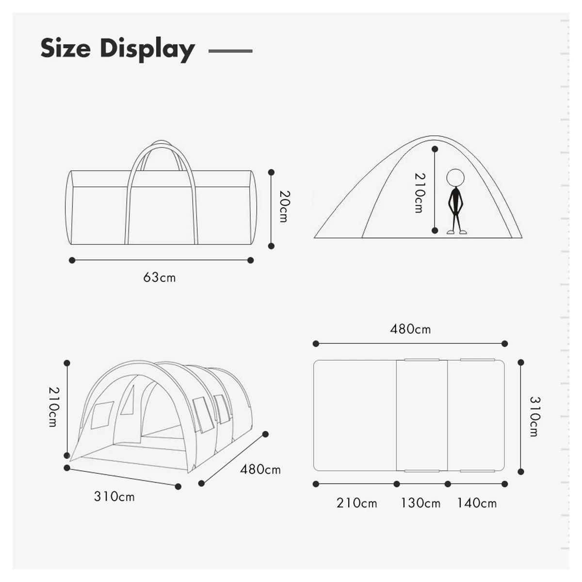 duży namiot