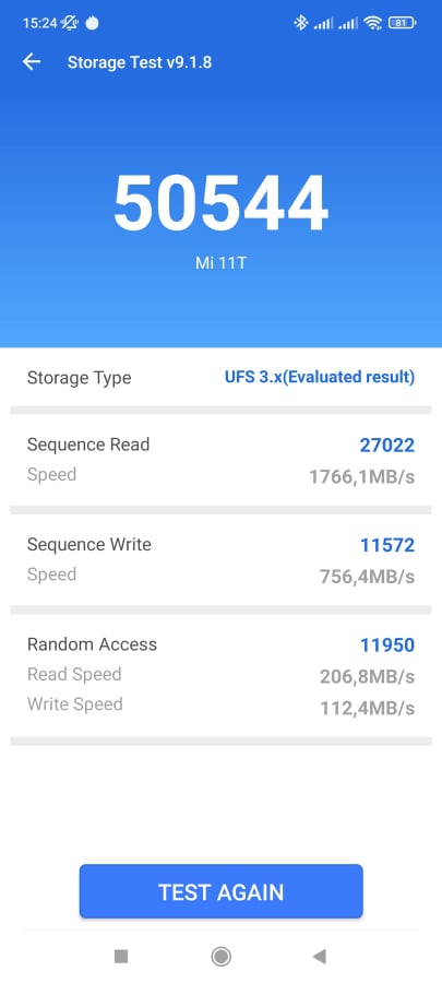 AnTuTu Benchmark Results on Xiaomi 11T Pro – Performance Test