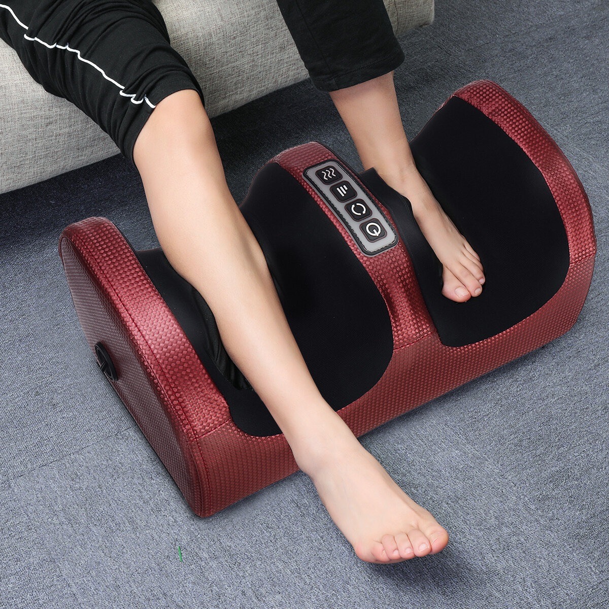 Electric massage heating device